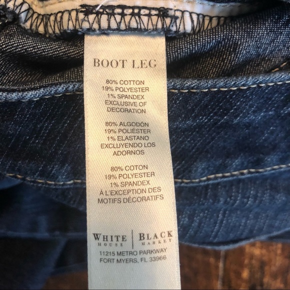 WHBM | Blanc Boot Leg Jeans, Medium/Dark Wash - Picture 4 of 8